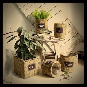 Rattan Woven Garden Hand Made Planter Pot Flower